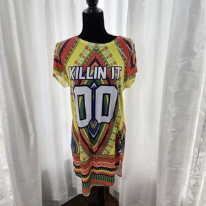 💥5 for $25!! Blush Y2K Y Shirt Dress Women's 1X Killin It Made In USA 90s